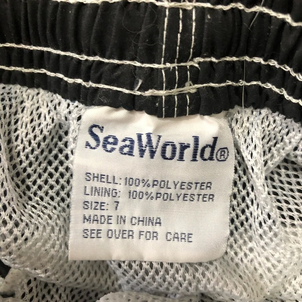 Sea World Boy’s Black Swim Trunks